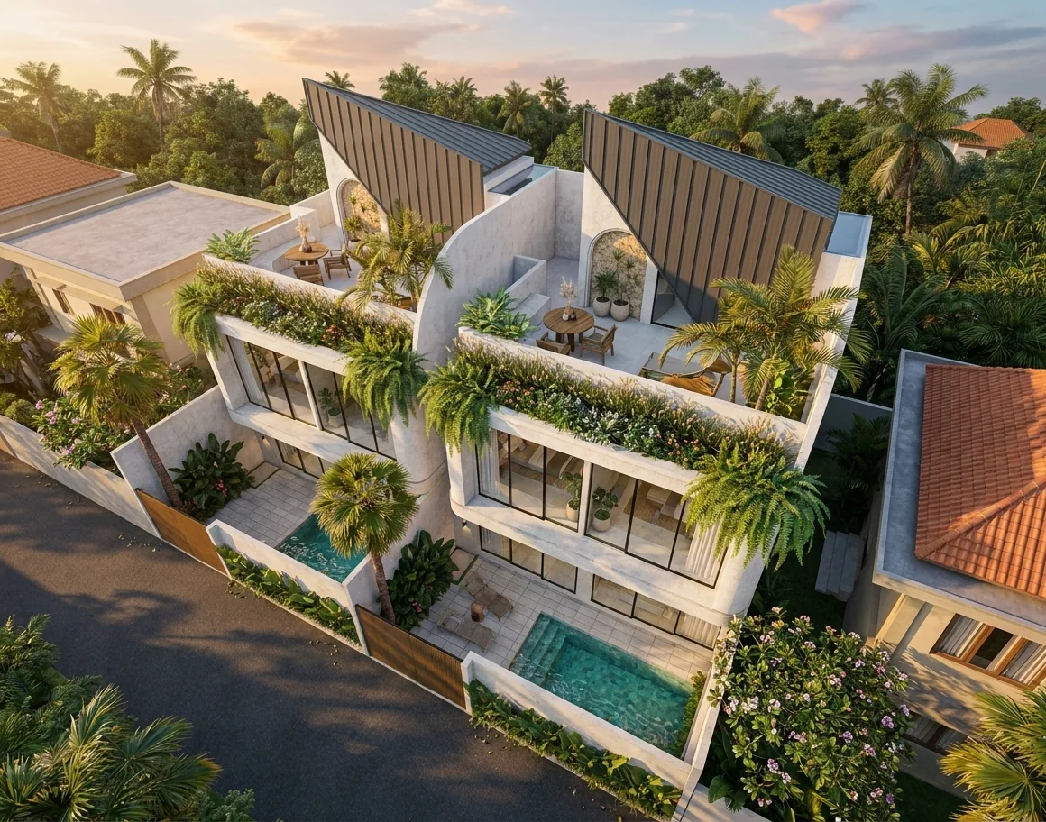 Seseh Beach Project aerial render